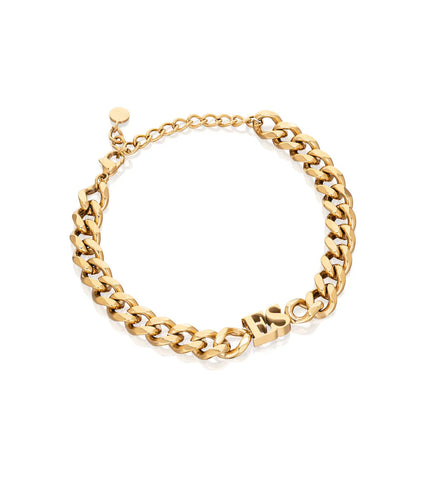 Initial Curb Bracelet (Gold)