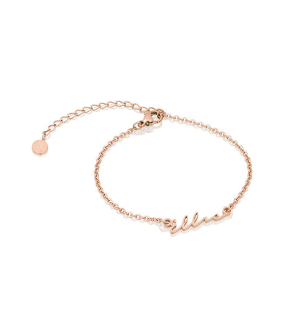 Mini Signature Name Bracelet (Rose Gold)