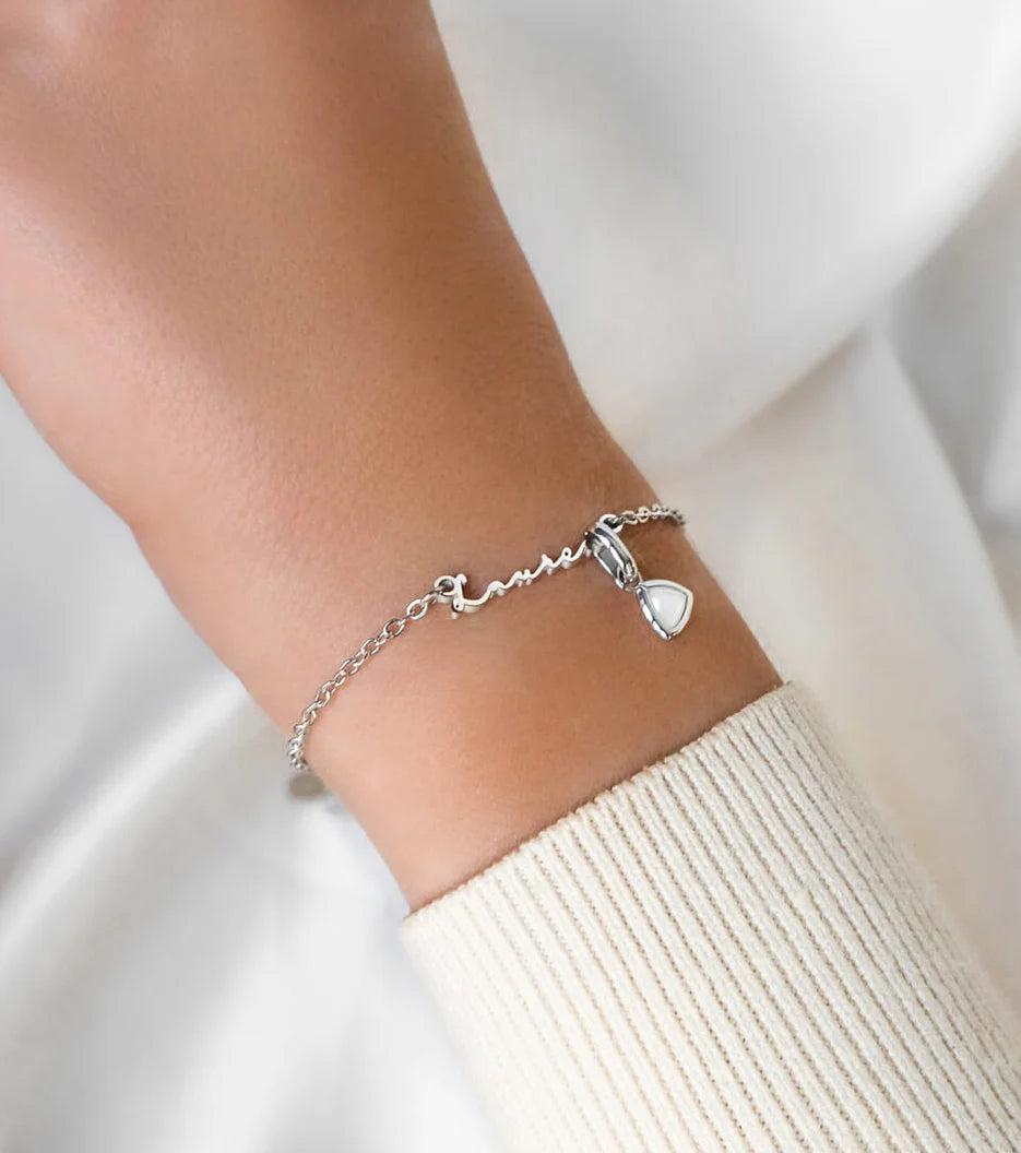 Mini Signature Name Bracelet (Silver)