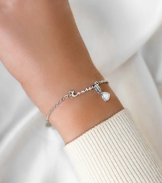 Mini Signature Name Bracelet (Silver)