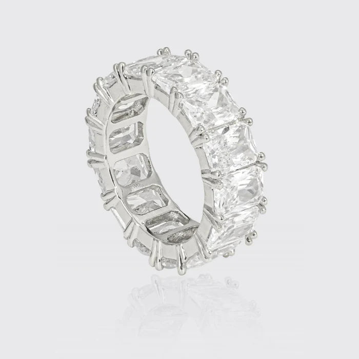 BAGUETTE RING - WHITE GOLD