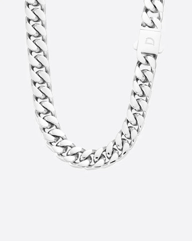 BOXED CLEAN CUBANA CHAIN. - 12MM WHITE GOLD