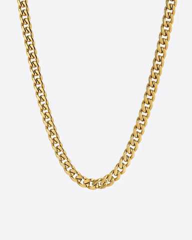 CLEAN CUBANA CHAIN. - 6MM 18K GOLD