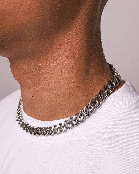 CLEAN CUBANA CHAIN. - 12MM WHITE GOLD