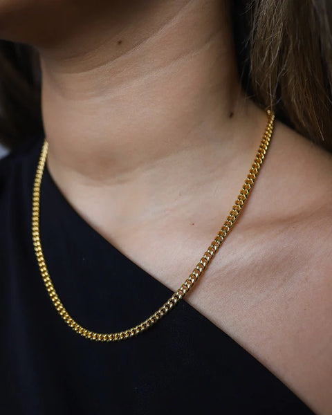 CLEAN CUBANA CHAIN. - 4MM 18K GOLD