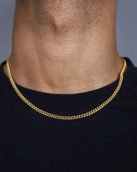 CLEAN CUBANA CHAIN. - 4MM 18K GOLD