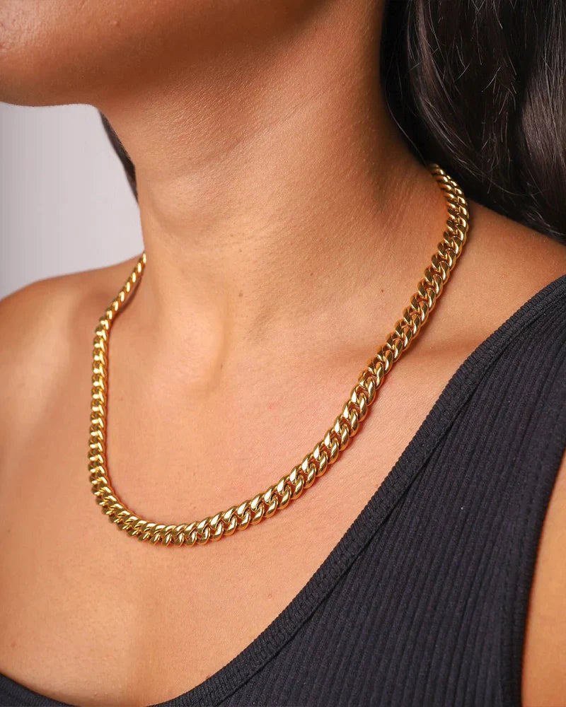 CLEAN CUBANA CHAIN. - 6MM 18K GOLD