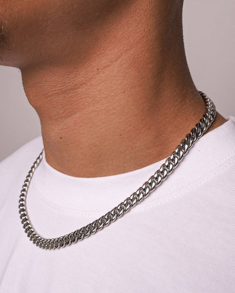 CLEAN CUBANA CHAIN. - 6MM WHITE GOLD