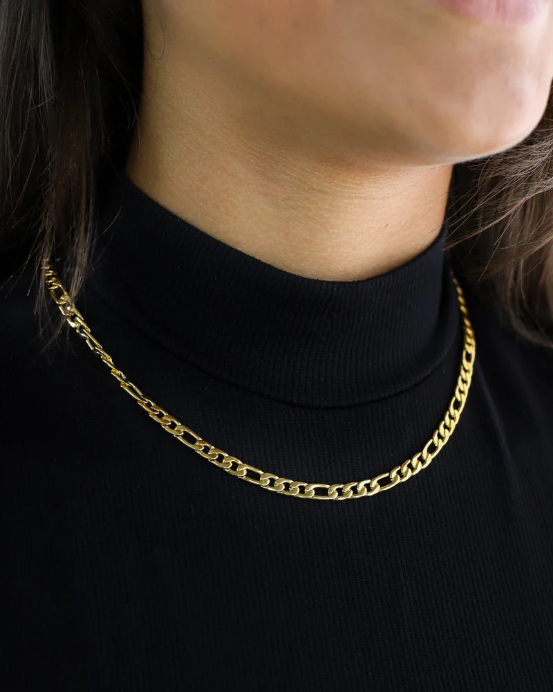 CLEAN FIGARO CHAIN. - 5MM 18K GOLD