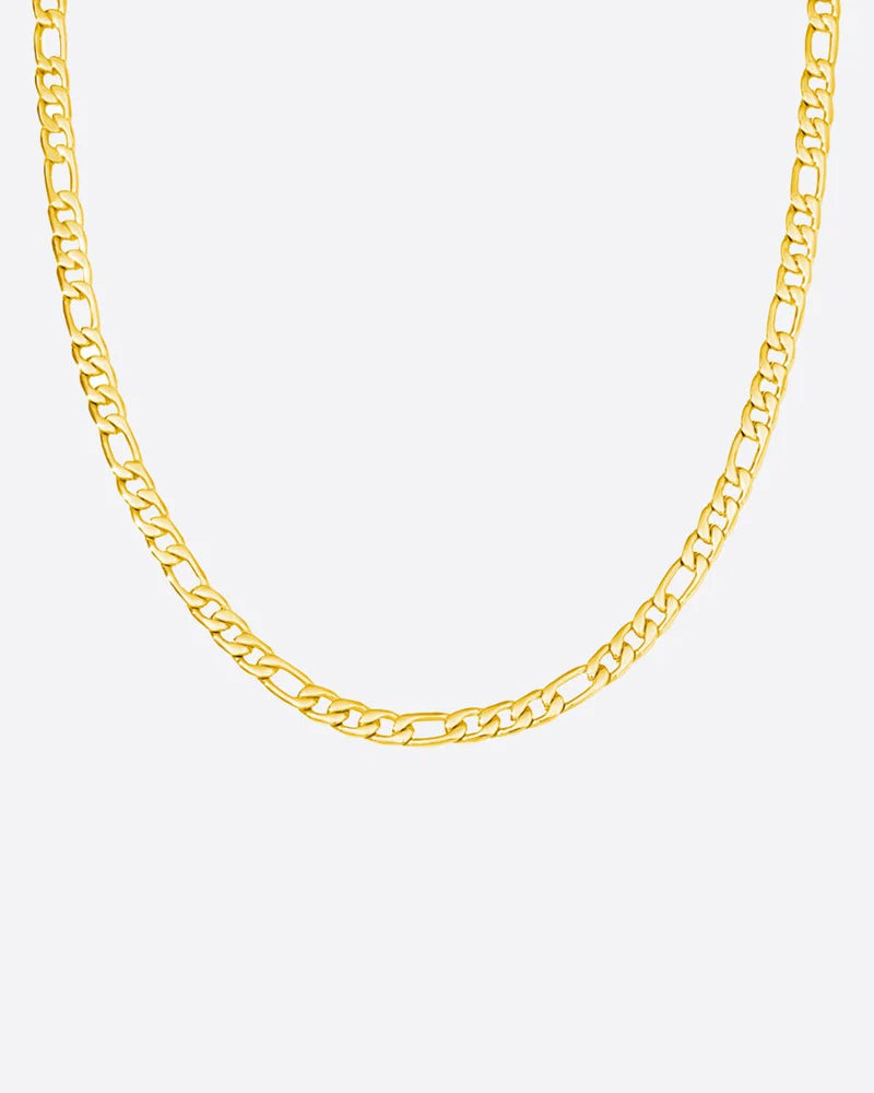 CLEAN FIGARO CHAIN. - 5MM 18K GOLD