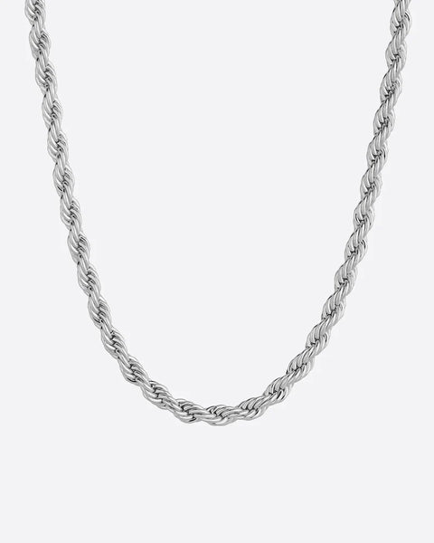 CLEAN ROPE CHAIN. - 3MM WHITE GOLD