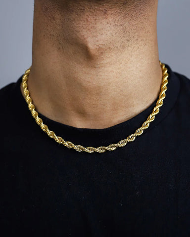 CLEAN ROPE CHAIN. - 6MM 18K GOLD