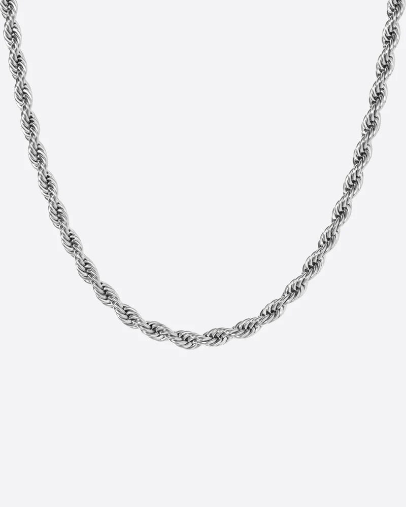 CLEAN ROPE CHAIN. - 6MM WHITE GOLD