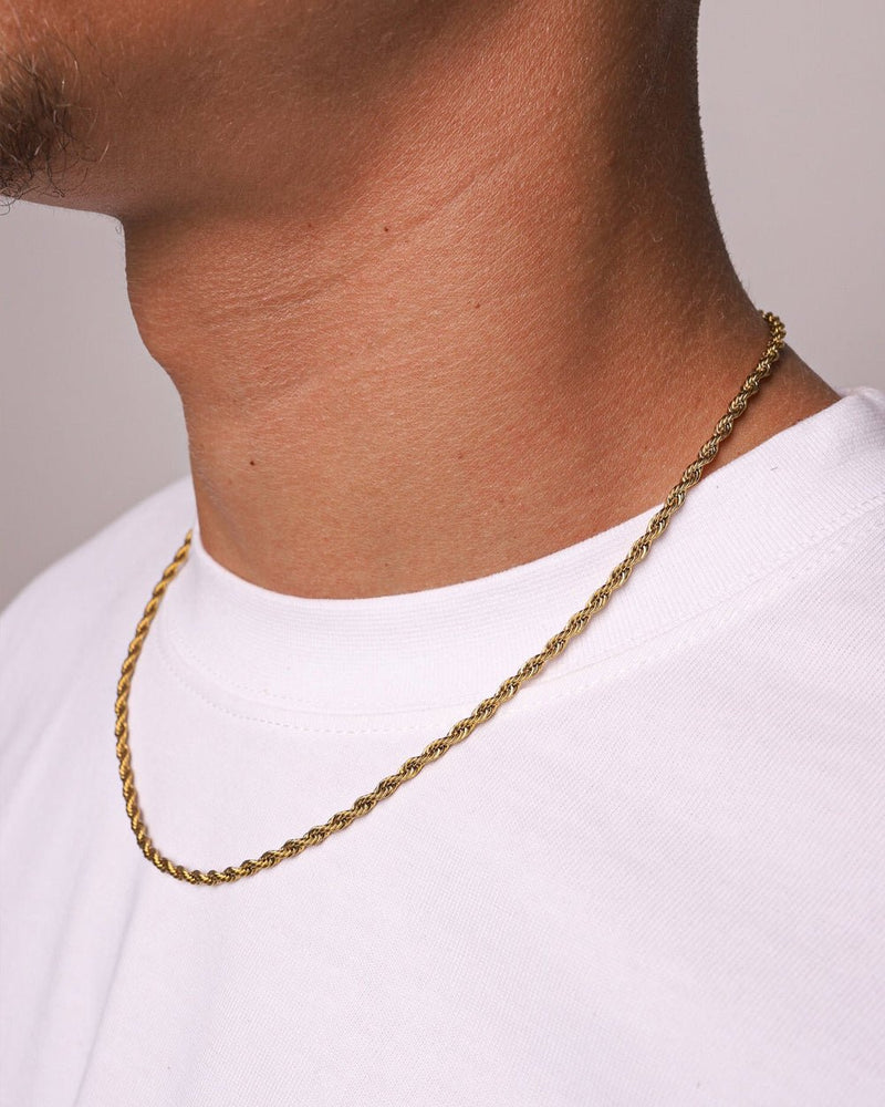 ICE BREAKER CHAIN. - 3MM 18K GOLD