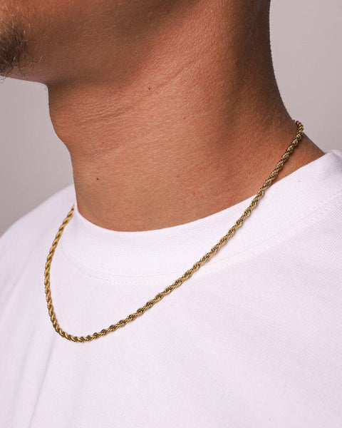 ICE BREAKER CHAIN. - 3MM 18K GOLD