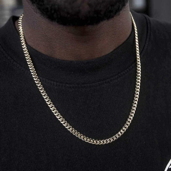 CUBAN LINK CHAIN + BRACELET SET YELLOW GOLD | 5MM