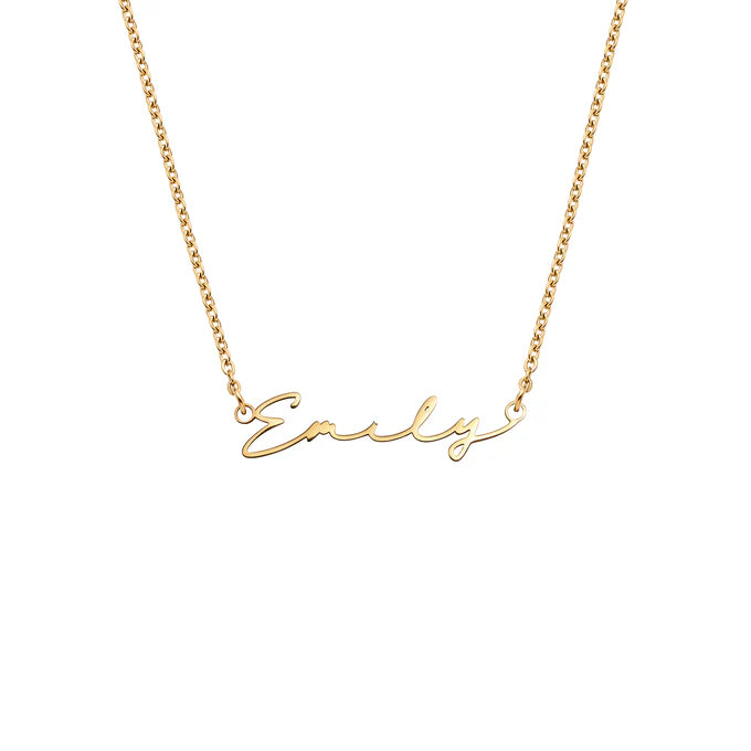 Signature Name Necklace (Gold)