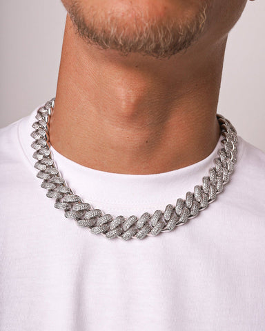 FREEZY CUBANA CHAIN. - 20MM WHITE GOLD