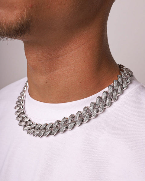 FREEZY CUBANA CHAIN. - 20MM WHITE GOLD