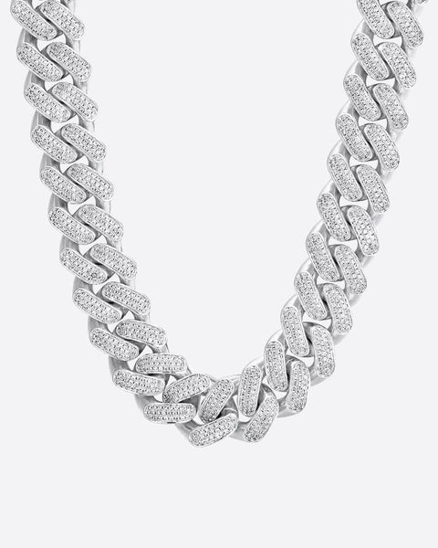 FREEZY CUBANA CHAIN. - 20MM WHITE GOLD