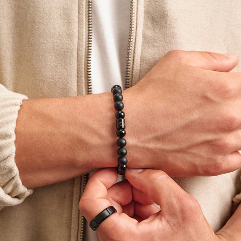 Hidden Hills Beaded Bracelet - Black