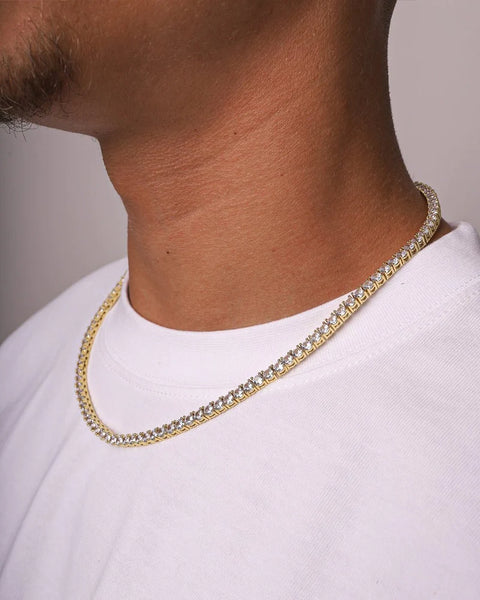 ICE BREAKER CHAIN. - 4MM 18K GOLD