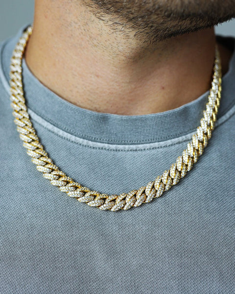 ICED CUBAN CHAIN. - 10MM 18K GOLD