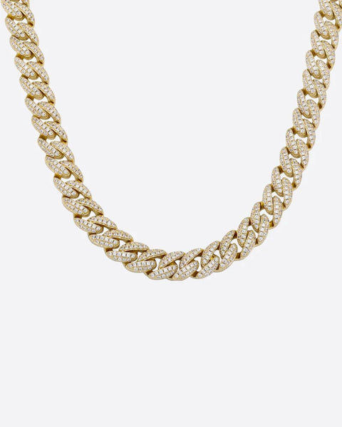 ICED CUBAN CHAIN. - 10MM 18K GOLD