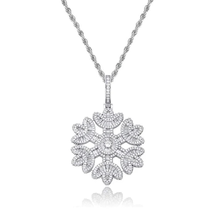 ICED SNOW PENDANT - WHITE GOLD