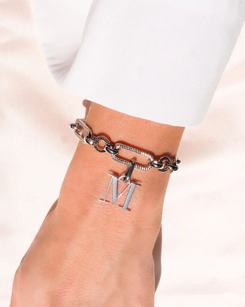 Figaro Chain Bracelet (Silver)