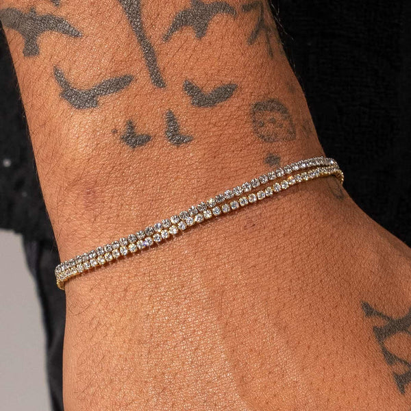 MICRO TENNIS BRACELET - WHITE GOLD