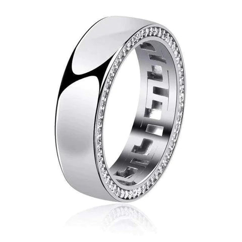 SINGLE ROW BAND RING - 925 SILVER