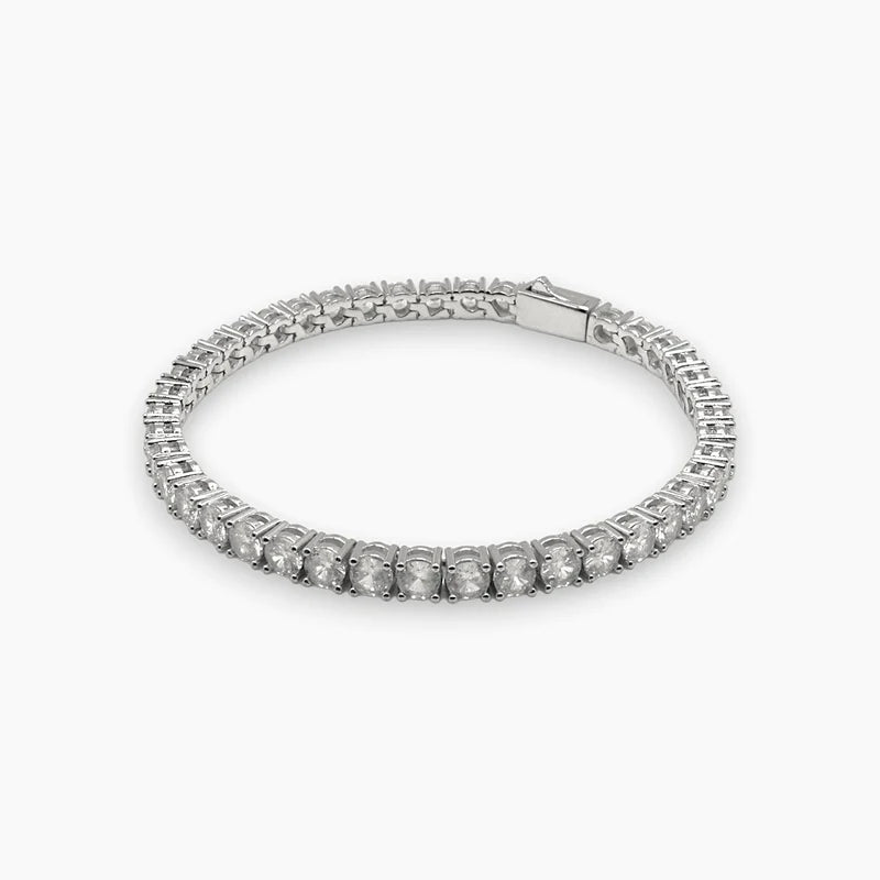 4MM TENNIS BRACELET - SILVER