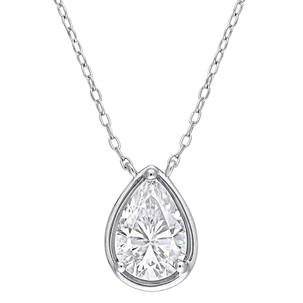 Classic Pear Cut Dazzling Diamond Necklace