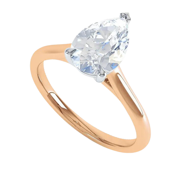 Luxury Pear Cut Lab Grown Diamond Ring