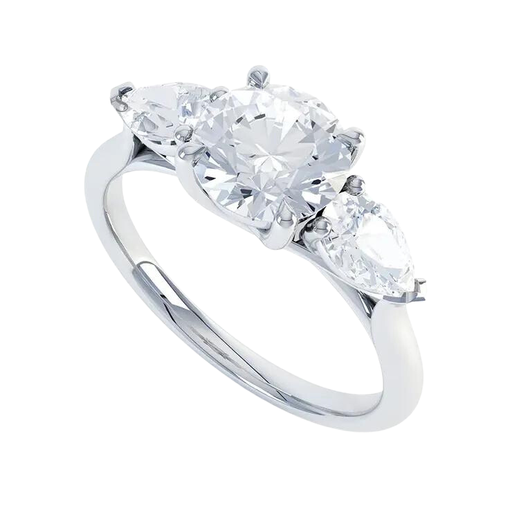 3 Stone Diamond Engagement Ring