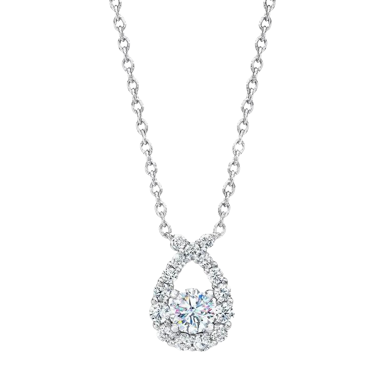 Luxury Pear Dazzling Diamond Necklace