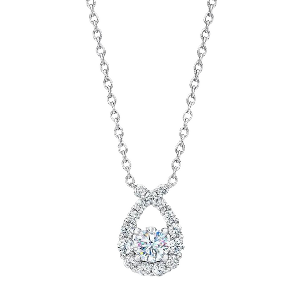 Luxury Pear Dazzling Diamond Necklace