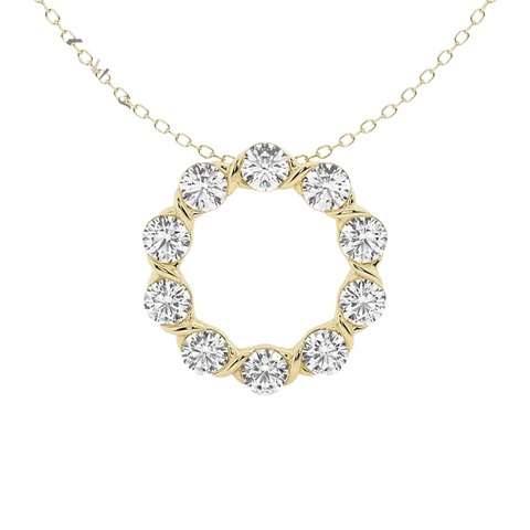 Luxury Round Brilliant Cut Diamond Necklace