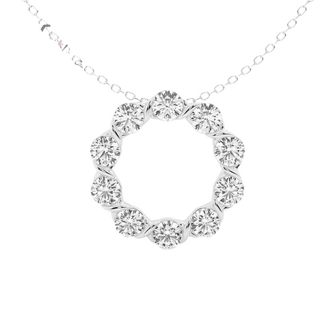 Luxury Round Brilliant Cut Diamond Necklace