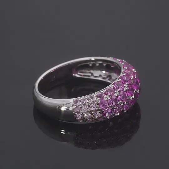 Luxury Ring Natural Pink Sapphire 18k gold