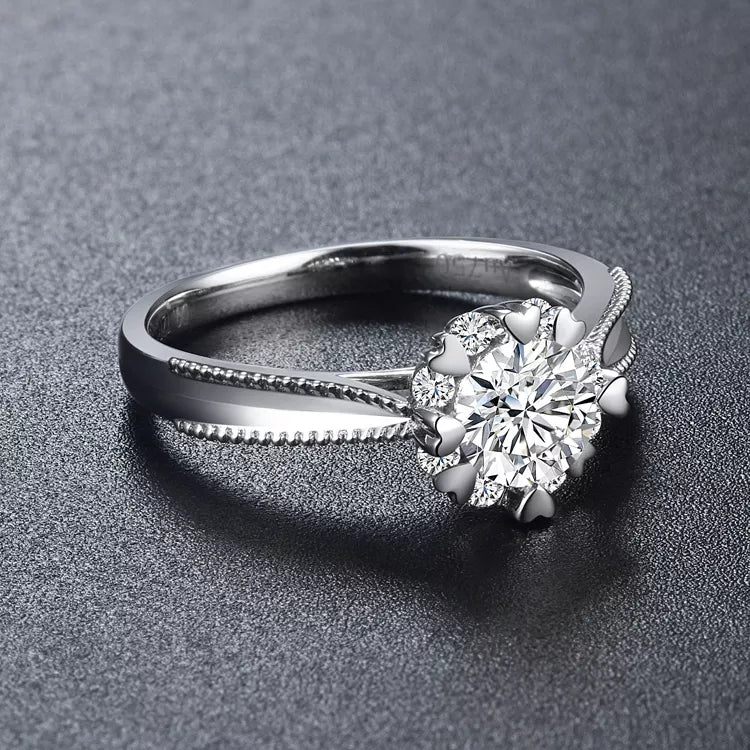 18k White Gold Engagement Diamond Ring