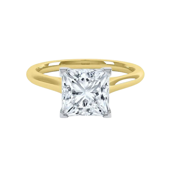 18k Gold Princess Lab Grown Diamond Ring