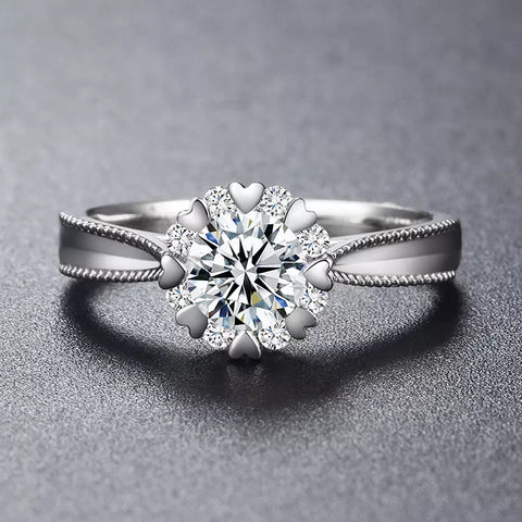 18k White Gold Engagement Diamond Ring