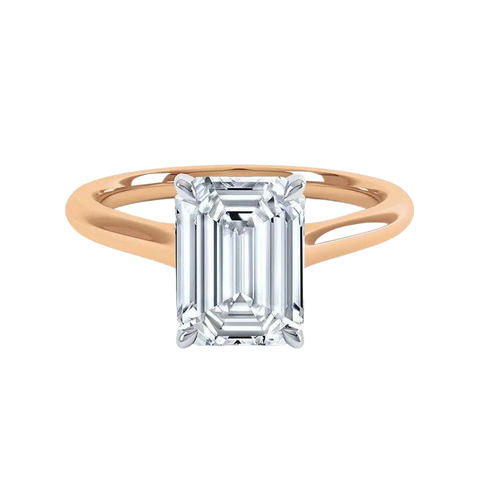 Emerald Cut Lab Grown Diamond Engagement Ring