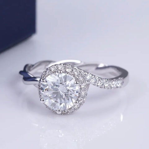 Round Cut 1Ct  Lab Diamond Ring