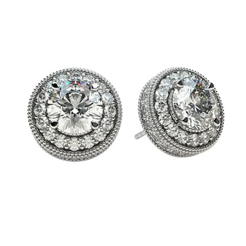 Radiant Diamond Studs Earrings