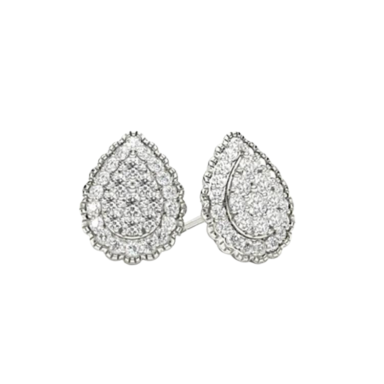 Sparkling Pear Lab Grown Diamond Stud Earrings