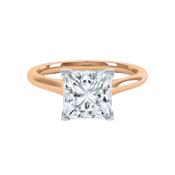 18k Gold Princess Lab Grown Diamond Ring