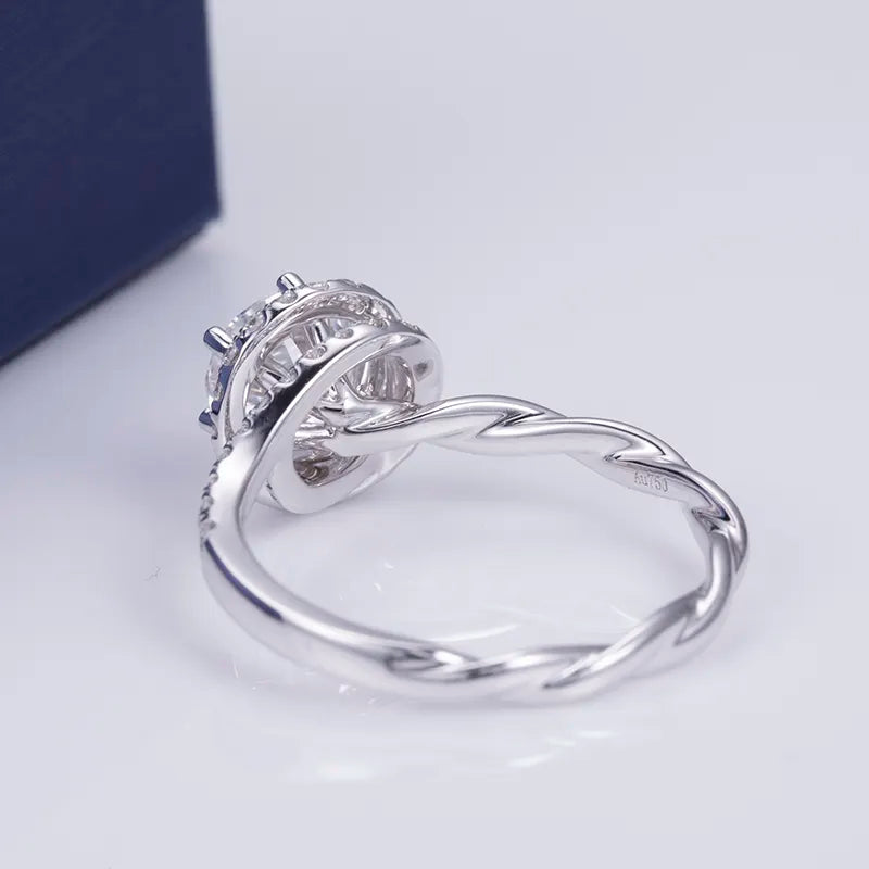 Round Cut 1Ct  Lab Diamond Ring